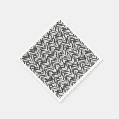 Zickzack Muster mit schwarzer Hand Serviette (Ecke)