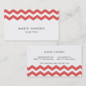 Zickzack Muster Moderne Visitenkarte (Vorne/Hinten)