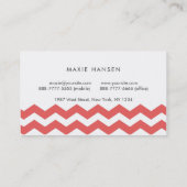 Zickzack Muster Moderne Visitenkarte (Rückseite)