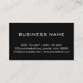 Zickzack Muster Modernes Schwarzes Monogramm #7 Visitenkarte (Rückseite)
