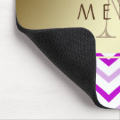 Zickzack Muster Monogram personalisieren Mousepad (Ecke)