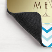 Zickzack Muster Monogram personalisieren Mousepad (Ecke)