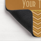 Zickzack Muster-Mousepad in Gelb und Braun Mousepad (Ecke)