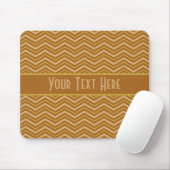 Zickzack Muster-Mousepad in Gelb und Braun Mousepad (Mit Mouse)