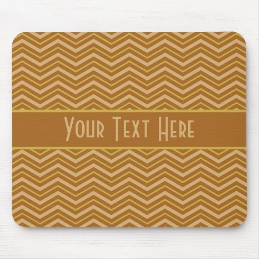 Zickzack Muster-Mousepad in Gelb und Braun Mousepad (Vorne)