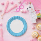 Zickzack Muster Pappteller (Party)