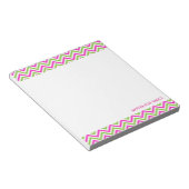 Zickzack Muster Personalisiert Memo Monogramm Notizblock (angewinkelt)