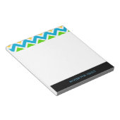 Zickzack Muster Personalisiert Memo Monogramm Notizblock (angewinkelt)