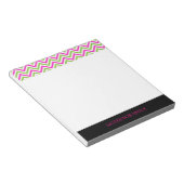 Zickzack Muster Personalisiert Memo Monogramm Notizblock (angewinkelt)