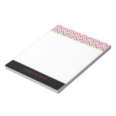 Zickzack Muster Personalisiert Memo Monogramm Notizblock (Rotiert)