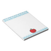 Zickzack Muster Personalisiertes Monogramm Notizblock (angewinkelt)
