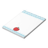 Zickzack Muster Personalisiertes Monogramm Notizblock (Rotiert)