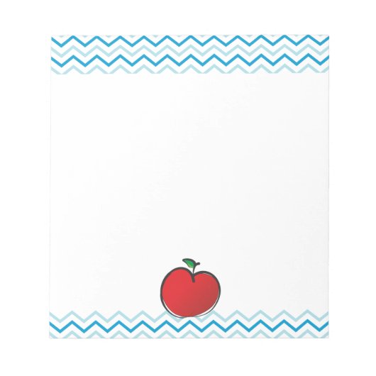 Zickzack Muster Personalisiertes Monogramm Notizblock (Vorderseite)
