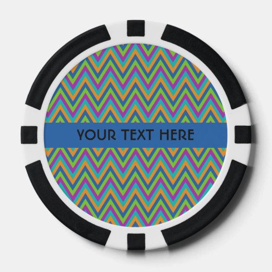 Zickzack Muster-Poker-Chips Pokerchips (Vorderseite)