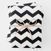 Zickzack Muster Schwarz-Weiß Geschenkpapier Set (Beispiel)