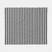 Zickzack Muster Schwarz-Weiß Streifen Fleecedecke (Vorderseite (Horizontal))
