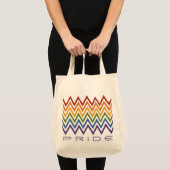 Zickzack Muster-Sondertaschen mit Regenbogen Tragetasche (Vorderseite (Produkt))