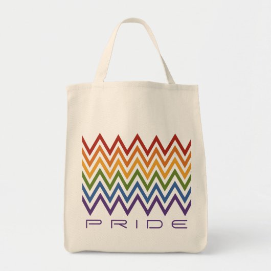 Zickzack Muster-Sondertaschen mit Regenbogen Tragetasche (Vorne)