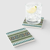 Zickzack Muster Steinuntersetzer (Seitenansicht)