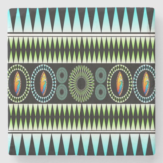 Zickzack Muster Steinuntersetzer (Vorderseite)