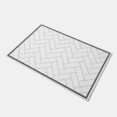 Zickzack Muster Tile Doormat Fußmatte (Schrägansicht)