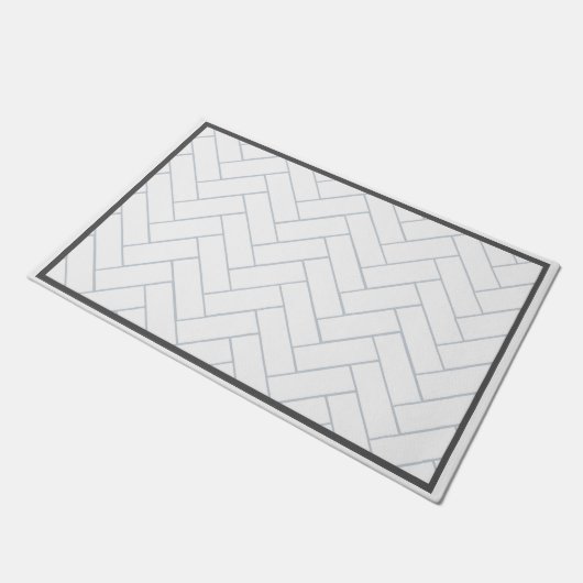 Zickzack Muster Tile Doormat Fußmatte (Schrägansicht)