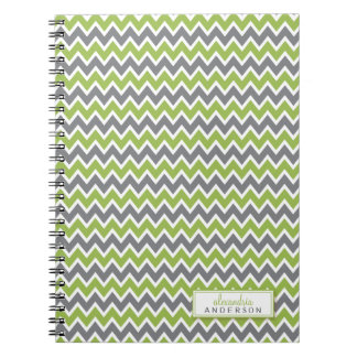 Zickzack Muster Trendy Notebook (Apfel) Notizblock
