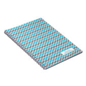 Zickzack Muster Trendy Notebook (Aqua) Notizblock (Rechte Seite)