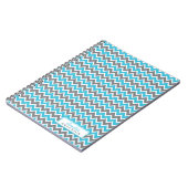 Zickzack Muster Trendy Notebook (Aqua) Notizblock (Linke Seite)