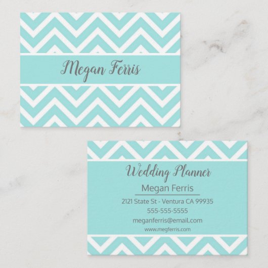 Zickzack Muster Visitenkarte (Vorne/Hinten)