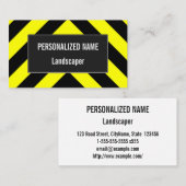 Zickzack-Muster-Visitenkarte für Schwarz/Gelb Visitenkarte (Vorne/Hinten)