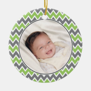 Zickzack Muster-Weihnachtsverzierung (Limon) Keramik Ornament