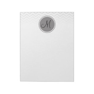 Zickzack Muster Zigzag Memo Monogram Notizblock