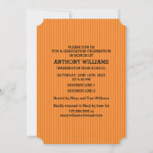 Zickzack Musterbenutzerdefinierungspartei Einladung (Rückseite)