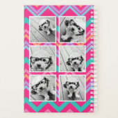 Zickzack Musterskript Name 6 Fotos zurück, heiß ro Planer (Rückseite)