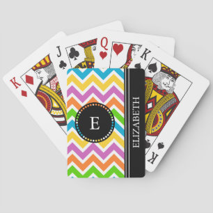 Zickzack Name des Monogramms Spielkarten