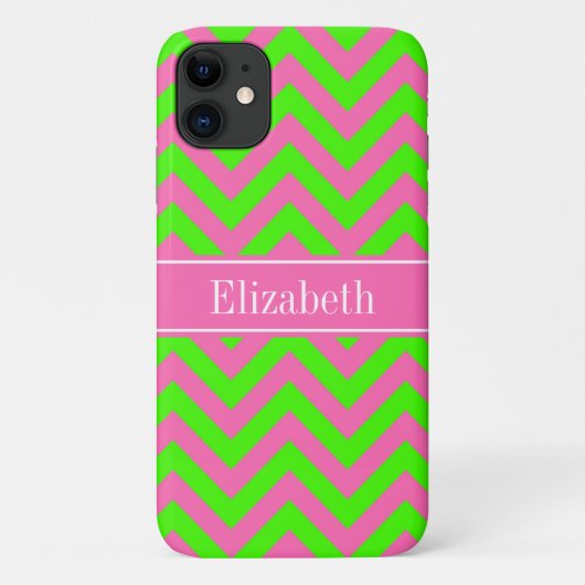 Zickzack Name Monogram Case-Mate iPhone Hülle (Rückseite)