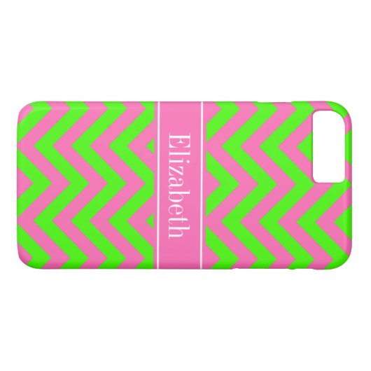Zickzack Name Monogram Case-Mate iPhone Hülle (Rückseite (Horizontal))