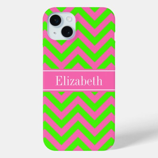 Zickzack Name Monogram Case-Mate iPhone Hülle (Rückseite)