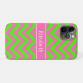 Zickzack Name Monogram Case-Mate iPhone Hülle (Rückseite (Horizontal))