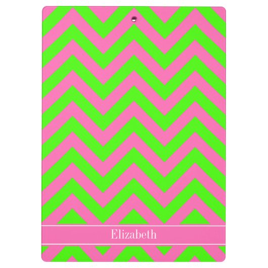 Zickzack Name Monogram Klemmbrett (Rückseite)