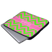 Zickzack Name Monogram Laptopschutzhülle (Vorne Knopf)