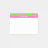 Zickzack Name Monogram Post-it Klebezettel (Vorderseite)