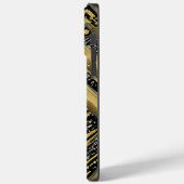 Zickzack Name Schwarz/Gold Personalisiert Case-Mate iPhone Hülle (Rückseite / Links)