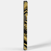 Zickzack Name Schwarz/Gold Personalisiert Case-Mate iPhone Hülle (Rückseite / Rechts)