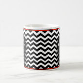 Zickzack Name-Schwarzweiss-Tasse Kaffeetasse (Mittel)
