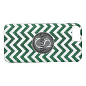 Zickzack Namenplatte - Kelly Green Glitzer Case-Mate iPhone Hülle (Rückseite (Horizontal))