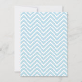 Zickzack Nautikschiff in Flasche Babydusche Einladung (Rückseite)