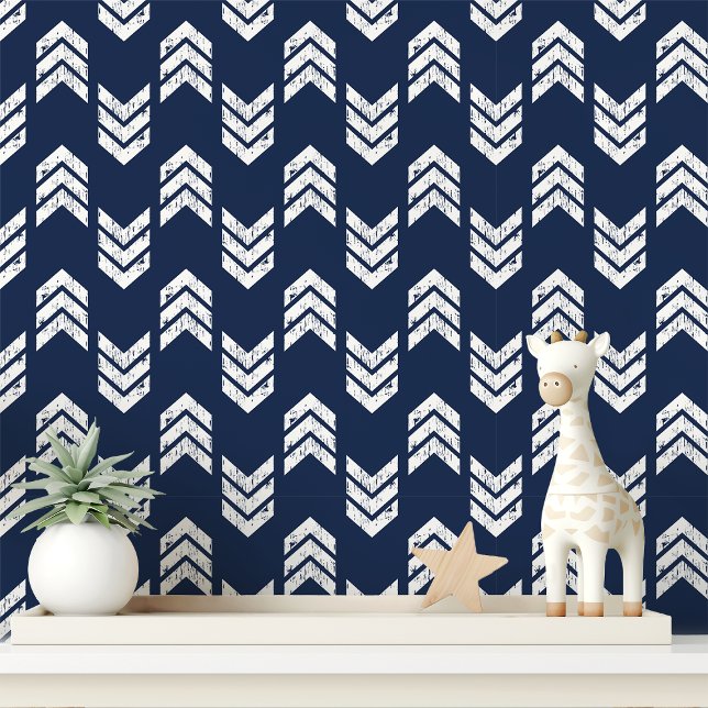 Zickzack Navy Arrow Tapete (Von Creator hochgeladen)