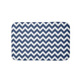 Zickzack Navy Blue Modern Pattern Bath Mat Badematte (Vorderseite)